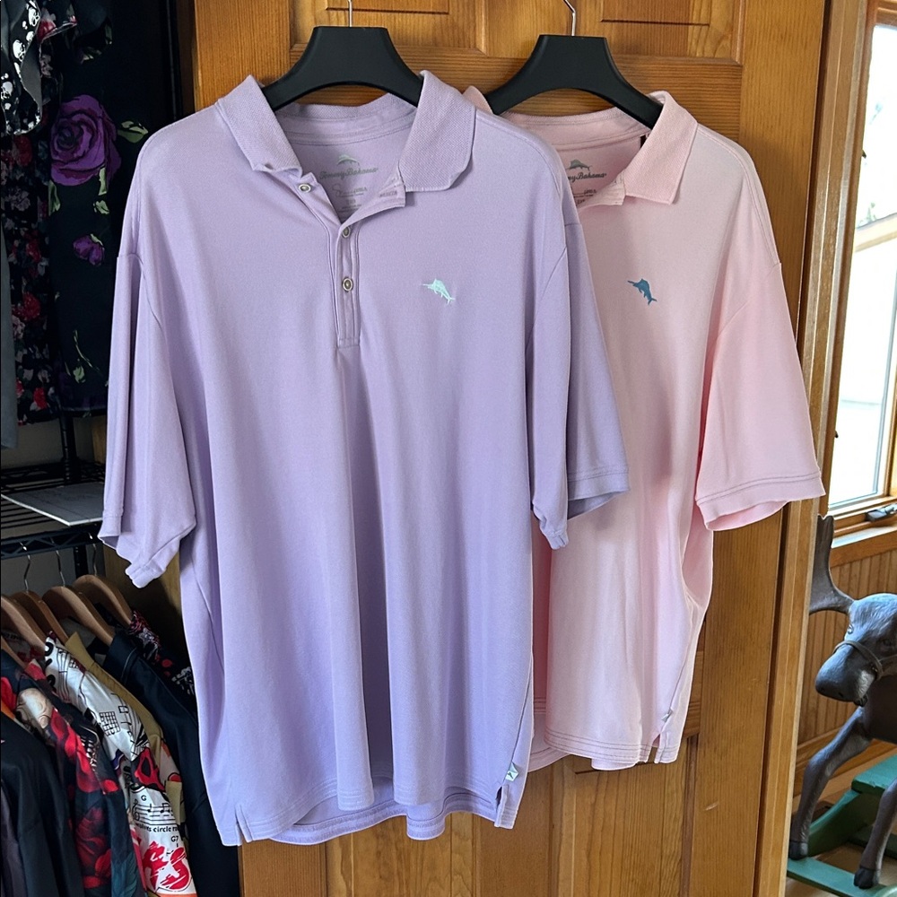 Tommy Bahama Lavender and Pink Polo Shirts